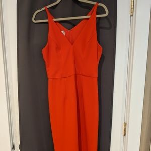 Donna Morgan, Orange Midi Dress, Size 8